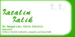 katalin kalik business card
